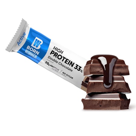 سناك بورن وينر بروتين بار اكتيف بدون سكر مضاف 60 جم - دبل شوكلاتة