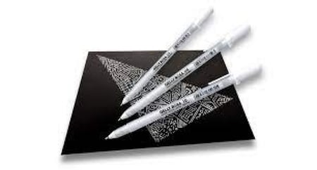 طقم اقلام ساكورا جللي رول حبر ابيض