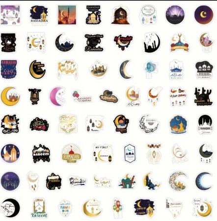 أستيكرات رمضانية - 60حبة
