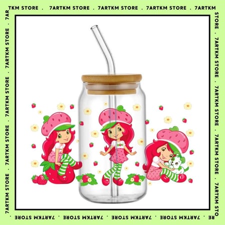 كاس زجاج - strawberry shortcake 4