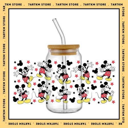 كاس زجاج -  ميكي ماوس