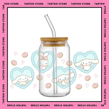 كاس زجاج - 2 cinnamon roll