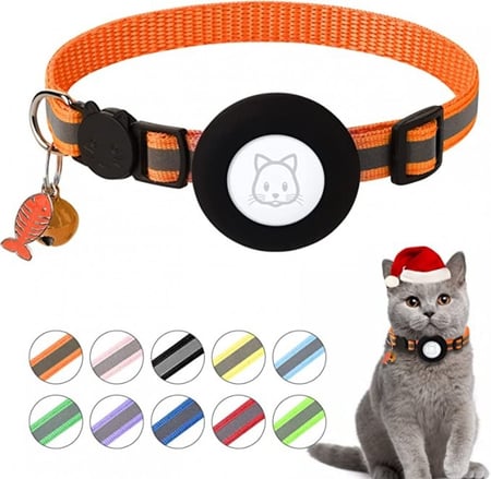 جهاز ابل ايرتاج مع طوق سيمبل ثينجز لتتبع القطط والكلاب عبر GPS