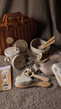 حقيبة مائدة للأطفال_لون بيج