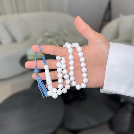 مسباح بكلايت كركوشة ( ابيض )