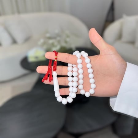 مسباح بكلايت كركوشة ( ابيض )