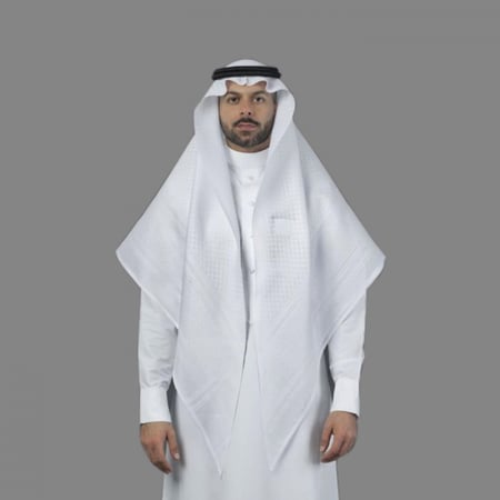 شماغ البسام بريز الأبيض