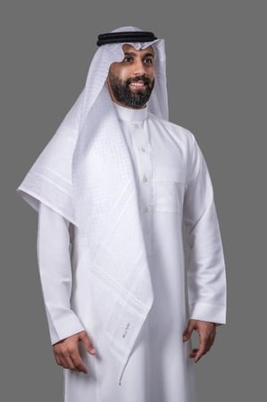 شماغ البسام جون لين الأبيض