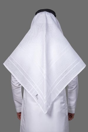 شماغ البسام جون لين الأبيض