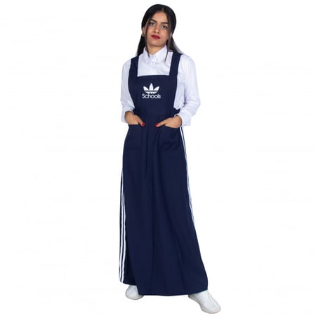 مريول ثانوي كحلي شيال بتصميم مربع من الأمام ومثلث من الخلف  من ذو الجناحين