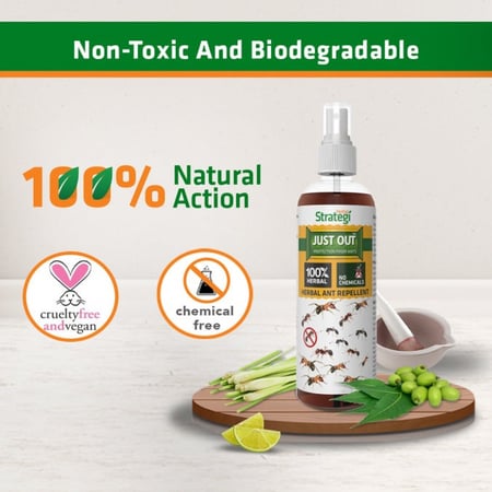 طارد النمل طبيعي من زيوت عشبية - Herbal Strategi Just Out Herbal Ant Repellent