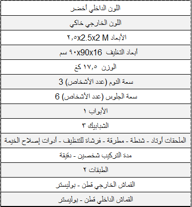 خيمة المكشات 2.5*2.5