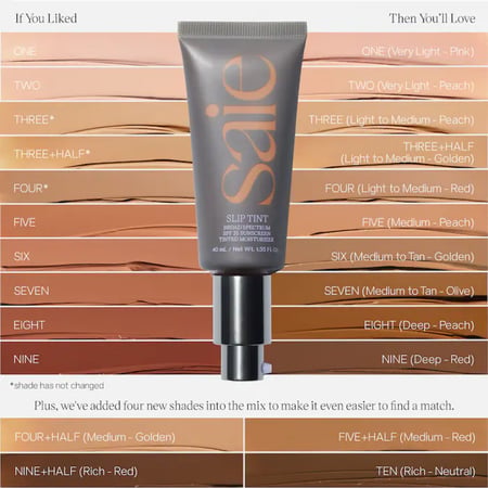 Saie Slip Tint Dewy Tinted Moisturizer SPF 35 Sunscreen