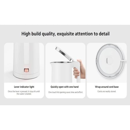 شاومي غلاية ماء بسعة 1.5 لتر بقوة 1500 واط MJDSH06-A -أبيض