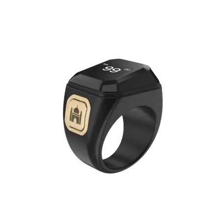 خاتم التسبيح الذكي ZIKR RING - أسود
