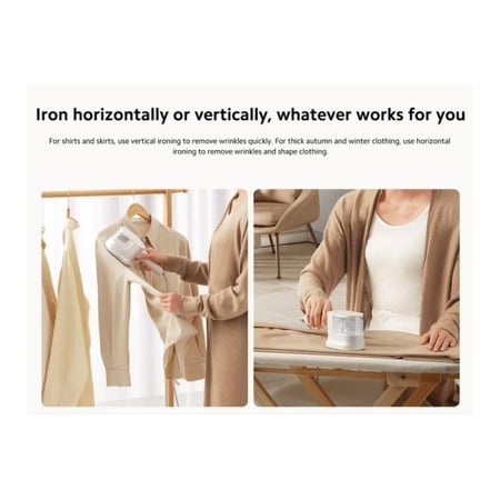 شاومي مكواة بخار يدوية بسعة 150 مل وقوة 1200 واط - أبيض