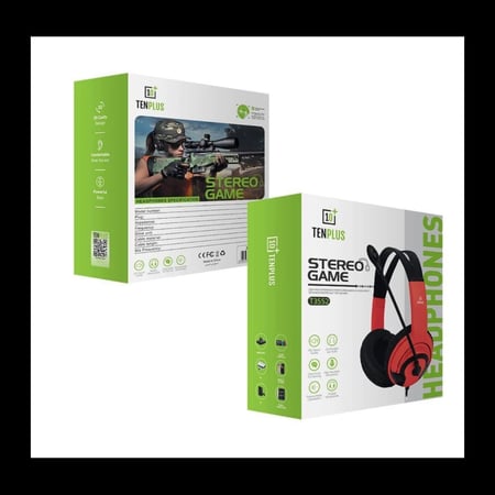 سماعة راس سلكية تن بلس للالعاب مع مايك متعددة الالوان