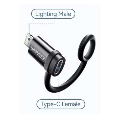 وصلة محول شحن إساجر OTG تايب سي الى ايفون