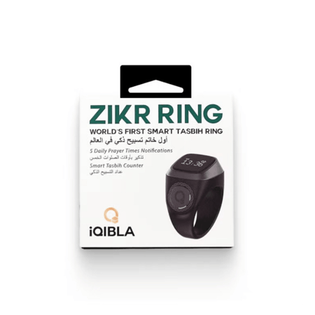 خاتم التسبيح الذكي iQlBLA - أسود رصاصي