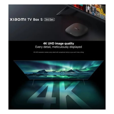 جهاز بث شاومي فائق الدقة الجيل الثالث الجديد  Xiaomi MI TV Box S 4K Ultra-HD