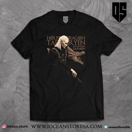 ديمون تارغيريان تارقيريان ال التنين هاوس اوف ذا دراغون تيشيرت