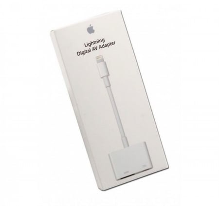 محول ابل لايتنينج الى اتش دي ام آي (أبيض)