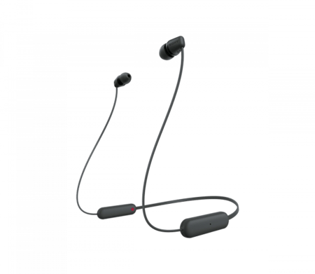 سوني سماعة داخل الأذن لاسلكية، أسود WI-C100/B