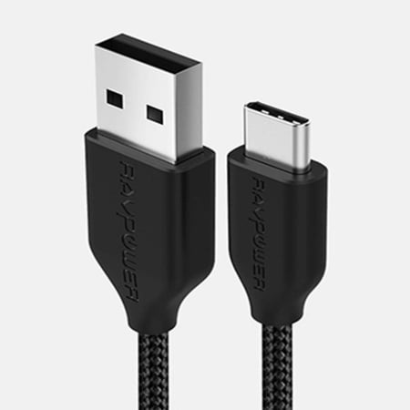 كيبل راف باور USB-C بطول 1 متر قماش اسود