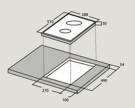 سطح سوبرغاز 30سم 2 عين سيراميك لمس
