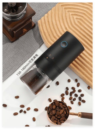 مطحنة قهوة كهربائية لاسلكية بمنفذ شحن  USB