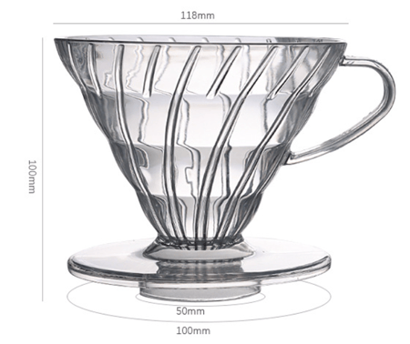 قمع تقطير V60 اكريليك| المقاس الكبير 02