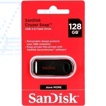 فلاش ممري بمنفذ مخفي USB 2 0 Flash Drive سعة 128 قيقا بايت SanDisk Cru