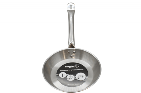 طاوة استيل مقاس 22 سم