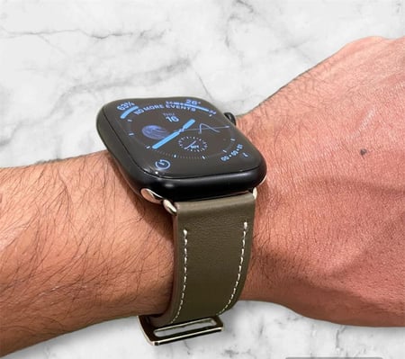 سوار جلد رمادي غامق -  single Tour Strap Dark Gray