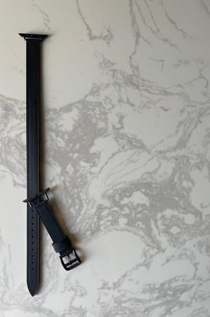 سوار جلد دبل أسود - Double Tour Strap Double Black