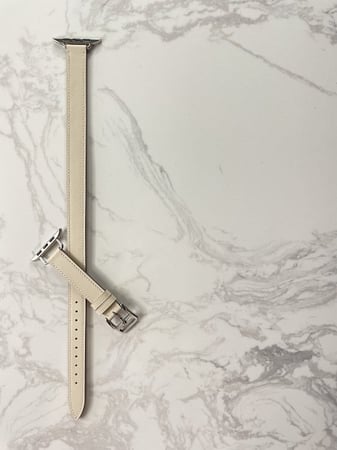 سوار جلد دبل كريمي - Double Tour Creme