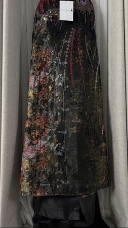 فستان سهره اسود مشجر