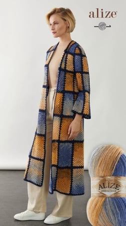 انجورا قولد باتيك 2970 Alize Angora gold batik