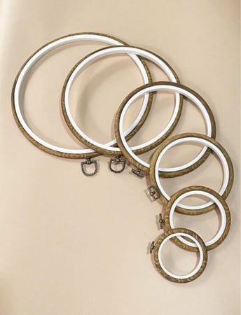 طارات تطريز سيلكون دائرية - 5 مقاسات