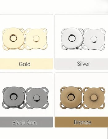 أزرار مغناطيسية تثبت بالخياطة "طقطق" – 4 قطع (18مم)