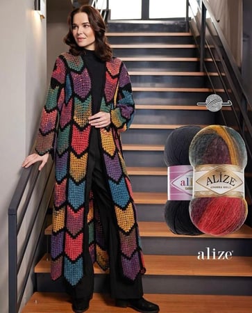 انجورا قولد باتيك 1893 Alize Angora gold batik
