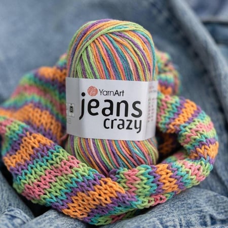 جينز كريزي 8211 YarnArt Jeans Crazy