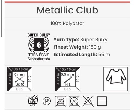 ميتاليك كلوب 8102 YarnArt Metallic Club
