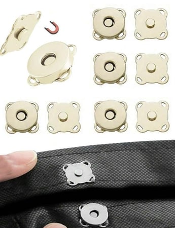 أزرار مغناطيسية تثبت بالخياطة "طقطق" – 4 قطع (18مم)