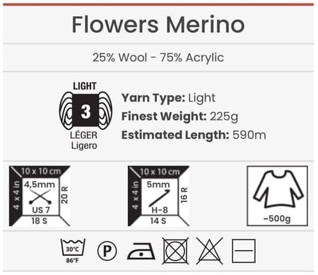 خيط فلورز ميرينو الشتوي 553 YarnArt Flowers Merino