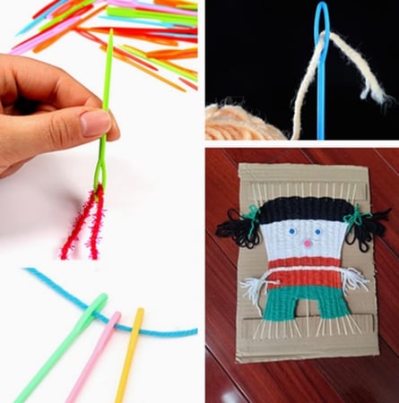 ابر خياطة بلاستيكية 5 قطع