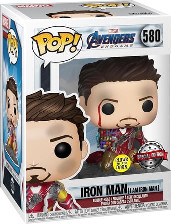 Funko Pop! Avengers Endgame: I Am Iron Man Glow-In-the-Dark Deluxe