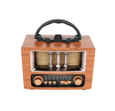 راديو ومكبر صوت KTF-2015 بتقنية البلوتوث متعدد النطاقات بتصميم كلاسيكي قابل لإعادة الشحن