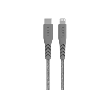 اي ون كيبل ايفون من PD C-USB إلى Lightning بطول 120 سم لون رصاصي