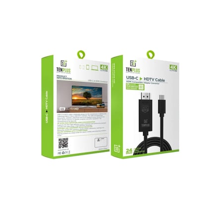 TENPLUS - كيبل HDMI إلى USB-C للشاشات 4K والتلفزيون